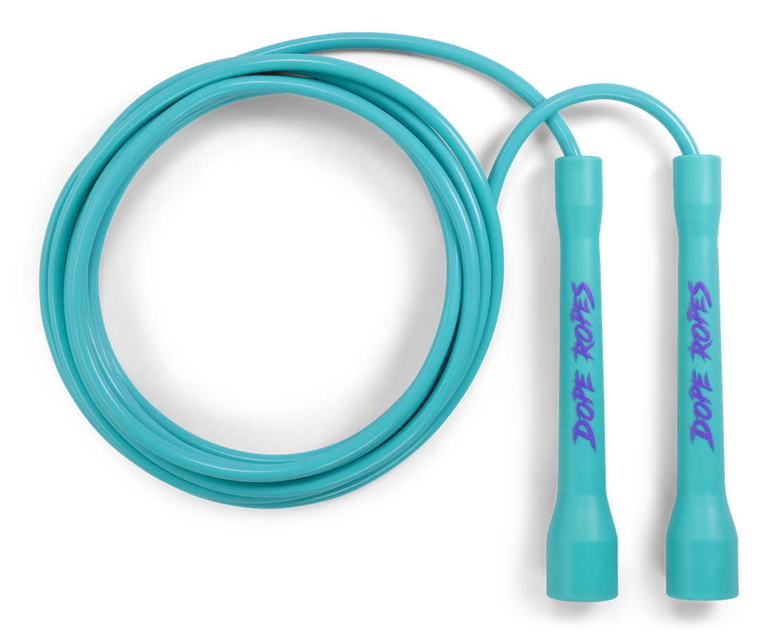 Dope Ropes - 1lb Heavy Jump Rope for Increased Intensity Workouts 8ft Blue